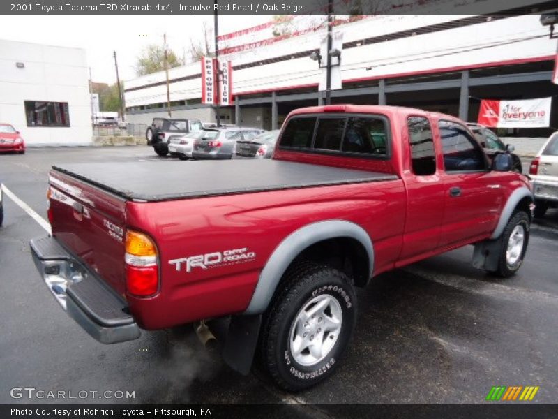 Impulse Red Pearl / Oak Beige 2001 Toyota Tacoma TRD Xtracab 4x4