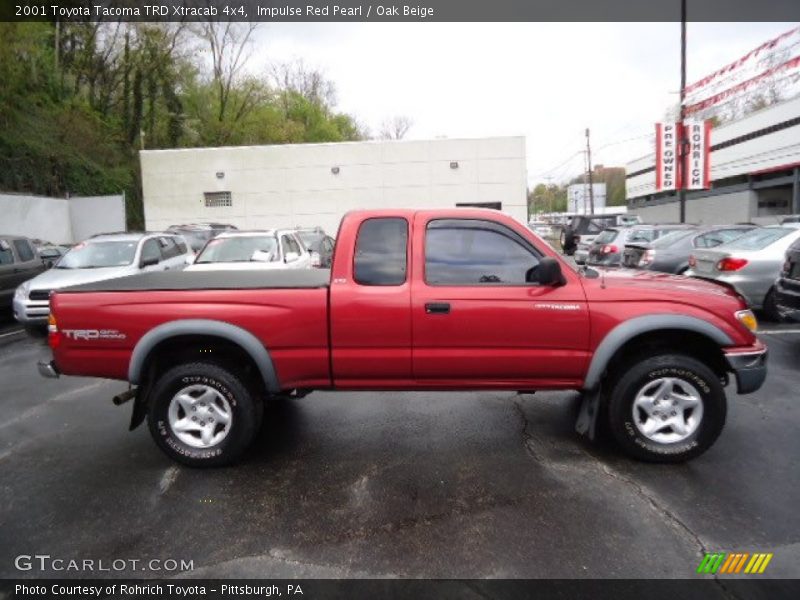 Impulse Red Pearl / Oak Beige 2001 Toyota Tacoma TRD Xtracab 4x4