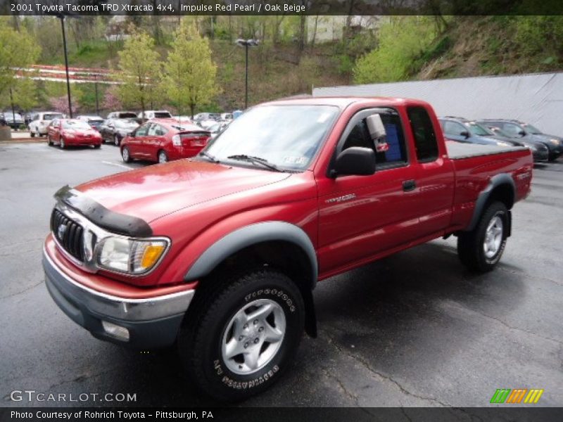 Impulse Red Pearl / Oak Beige 2001 Toyota Tacoma TRD Xtracab 4x4