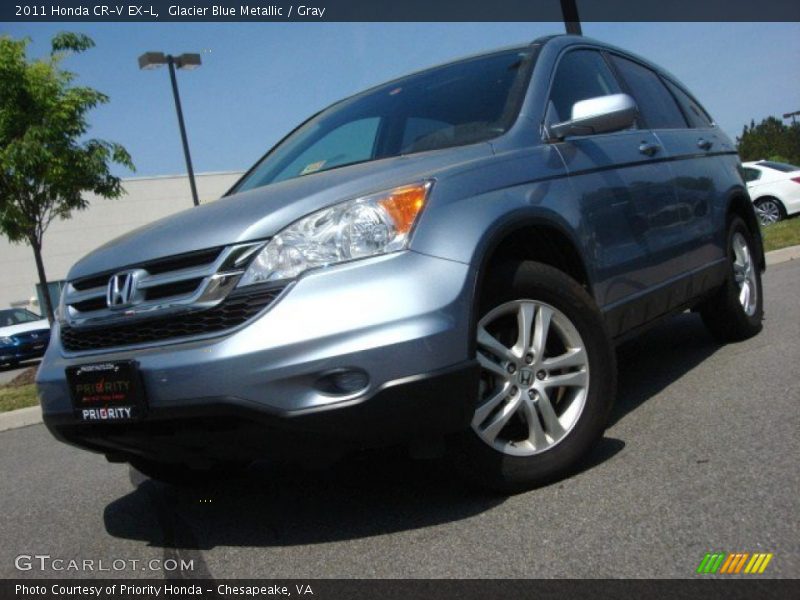 Glacier Blue Metallic / Gray 2011 Honda CR-V EX-L