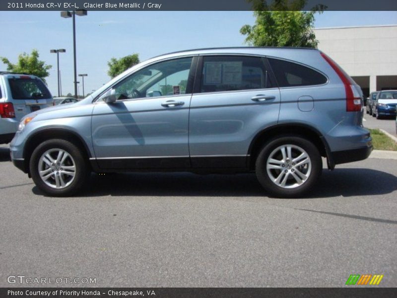 Glacier Blue Metallic / Gray 2011 Honda CR-V EX-L