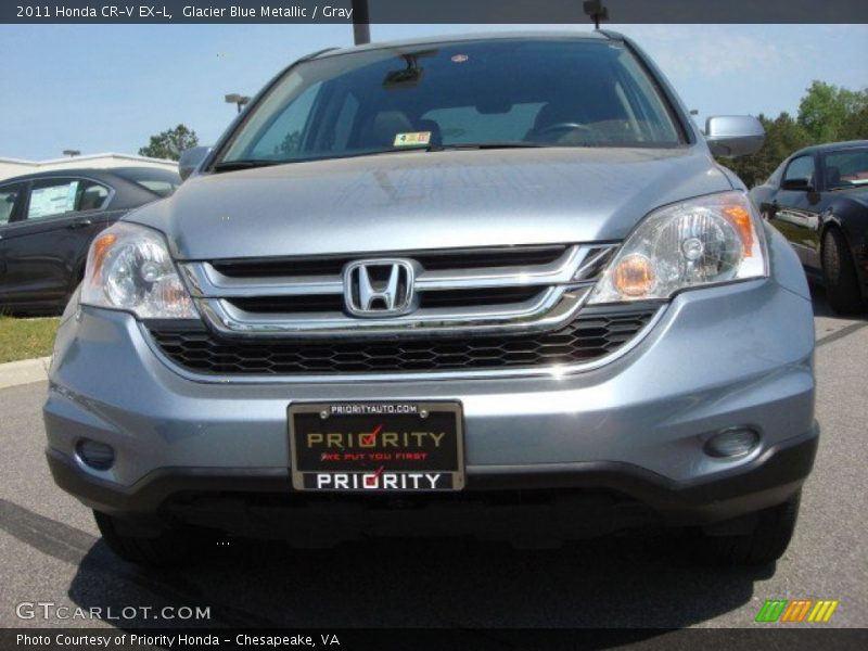 Glacier Blue Metallic / Gray 2011 Honda CR-V EX-L