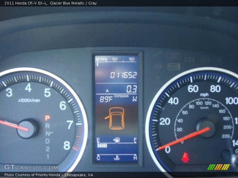 Glacier Blue Metallic / Gray 2011 Honda CR-V EX-L