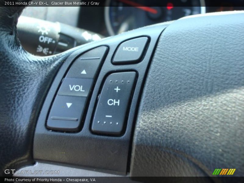 Glacier Blue Metallic / Gray 2011 Honda CR-V EX-L