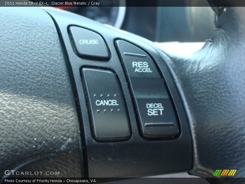 Glacier Blue Metallic / Gray 2011 Honda CR-V EX-L