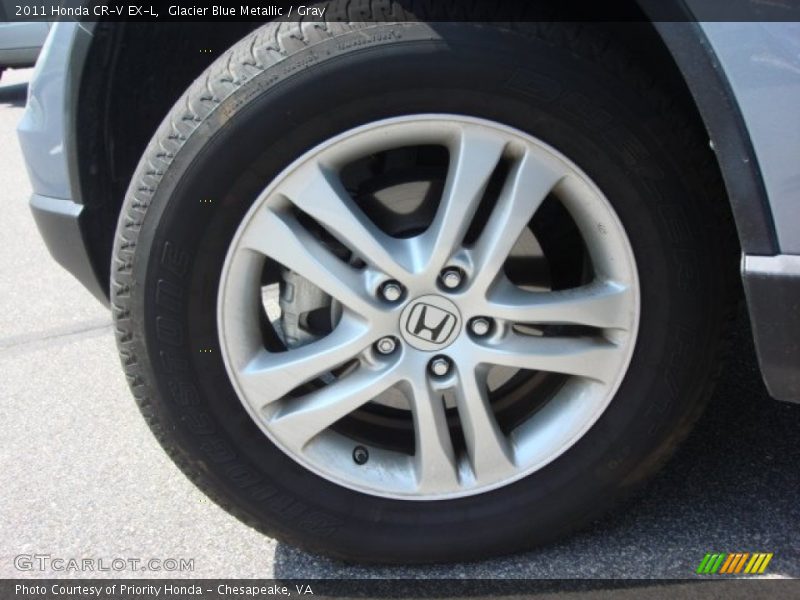 Glacier Blue Metallic / Gray 2011 Honda CR-V EX-L