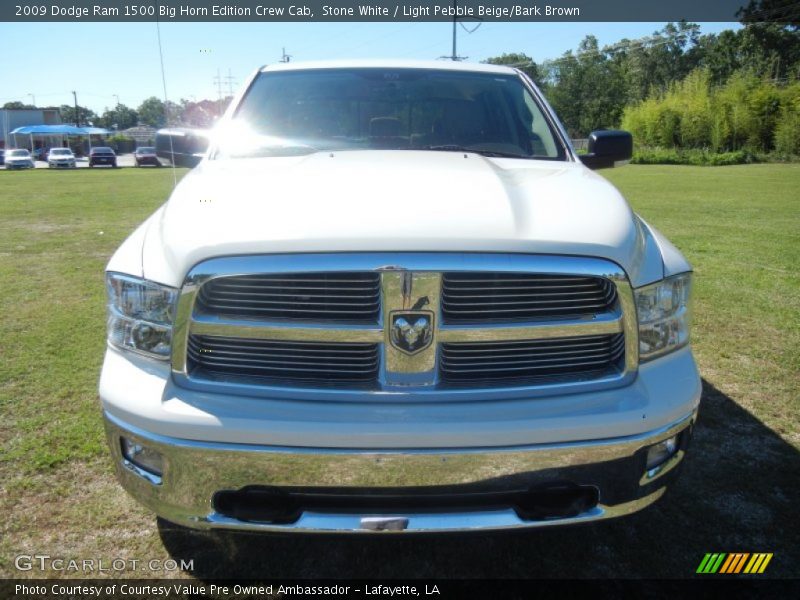 Stone White / Light Pebble Beige/Bark Brown 2009 Dodge Ram 1500 Big Horn Edition Crew Cab