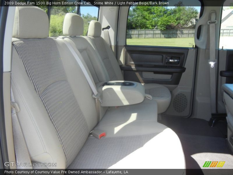 Stone White / Light Pebble Beige/Bark Brown 2009 Dodge Ram 1500 Big Horn Edition Crew Cab