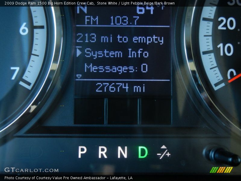 Stone White / Light Pebble Beige/Bark Brown 2009 Dodge Ram 1500 Big Horn Edition Crew Cab