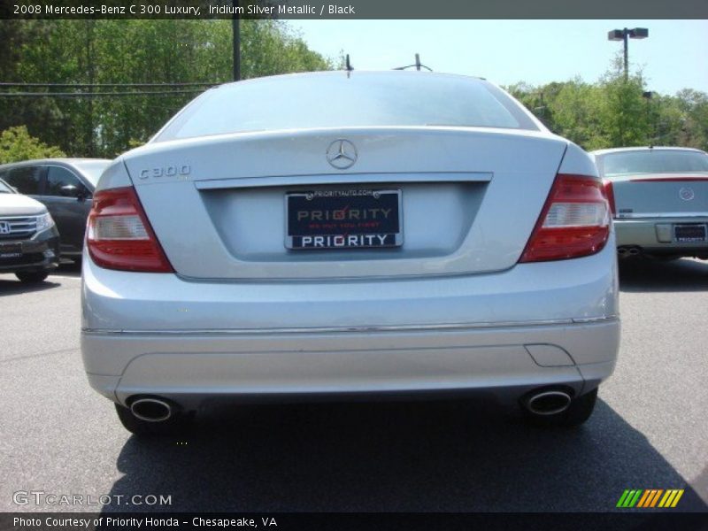 Iridium Silver Metallic / Black 2008 Mercedes-Benz C 300 Luxury