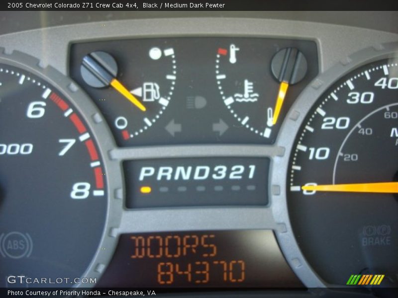 Black / Medium Dark Pewter 2005 Chevrolet Colorado Z71 Crew Cab 4x4