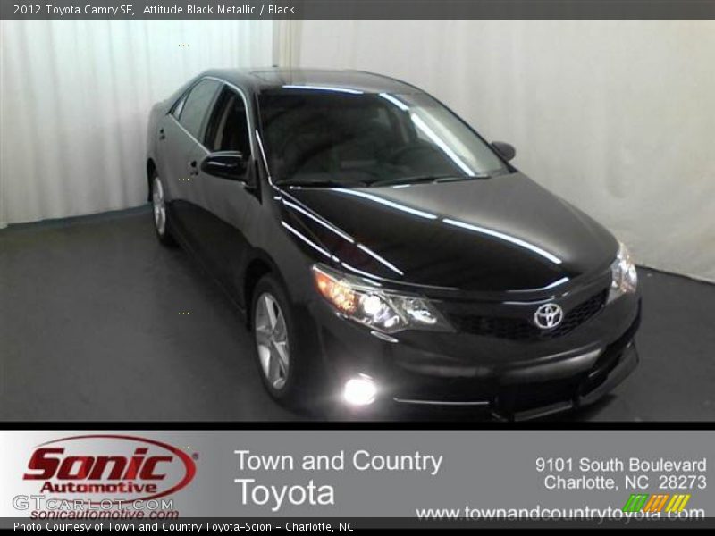Attitude Black Metallic / Black 2012 Toyota Camry SE