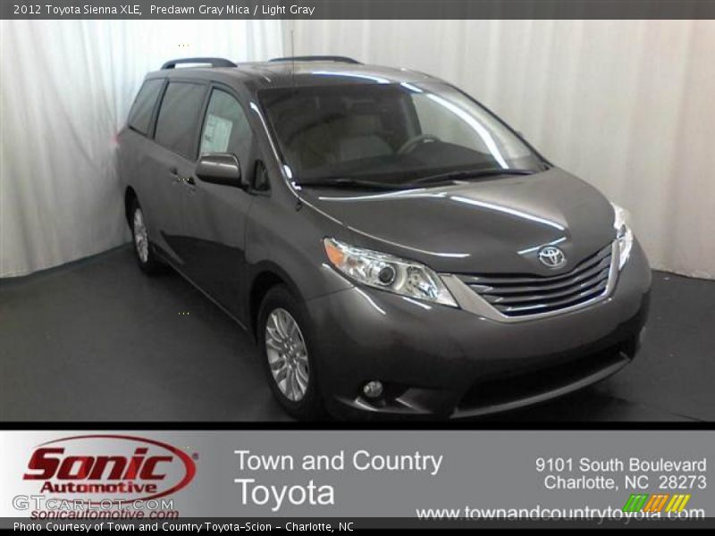 Predawn Gray Mica / Light Gray 2012 Toyota Sienna XLE