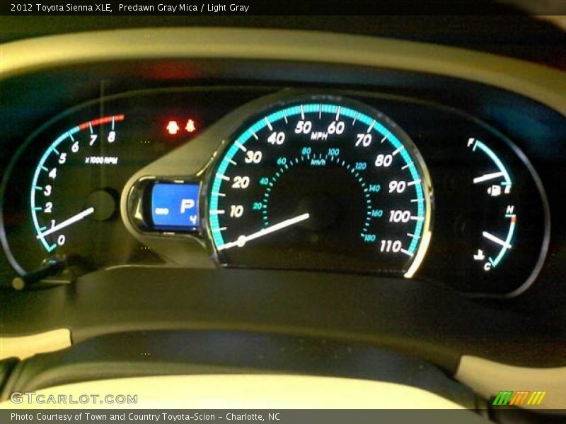Predawn Gray Mica / Light Gray 2012 Toyota Sienna XLE
