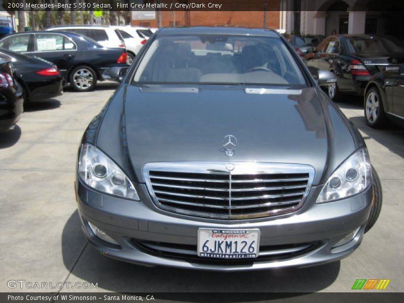 Flint Grey Metallic / Grey/Dark Grey 2009 Mercedes-Benz S 550 Sedan
