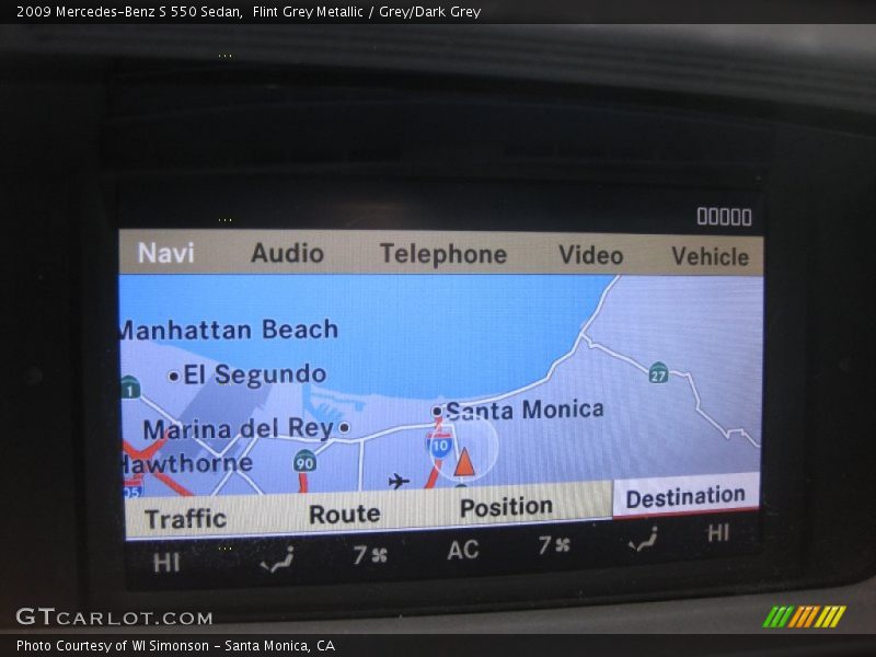 Flint Grey Metallic / Grey/Dark Grey 2009 Mercedes-Benz S 550 Sedan