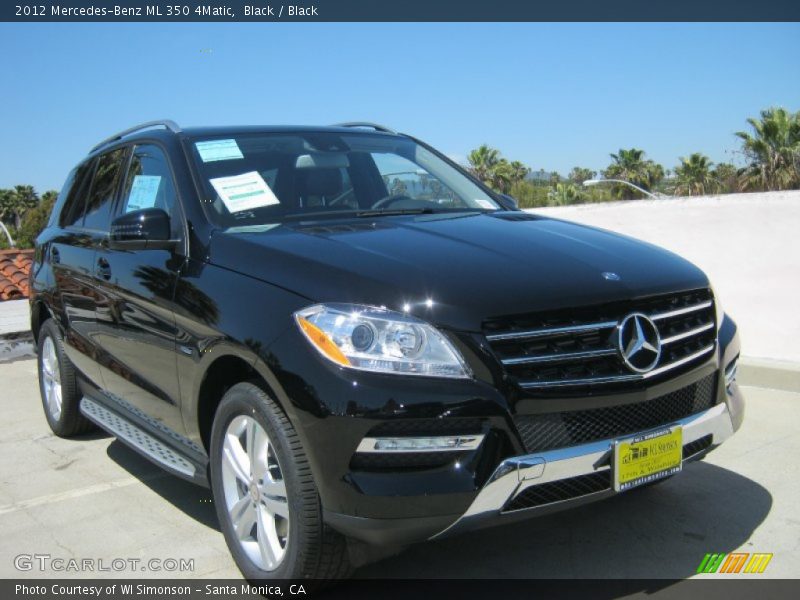Black / Black 2012 Mercedes-Benz ML 350 4Matic