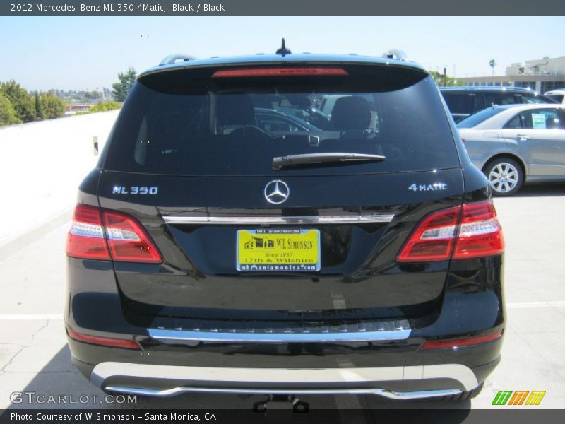 Black / Black 2012 Mercedes-Benz ML 350 4Matic