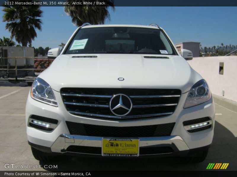 Arctic White / Black 2012 Mercedes-Benz ML 350 4Matic