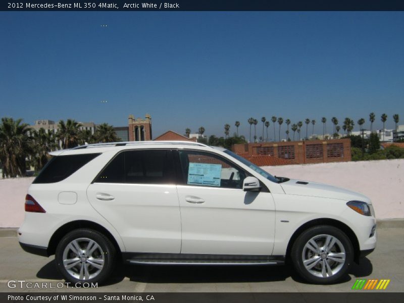 Arctic White / Black 2012 Mercedes-Benz ML 350 4Matic