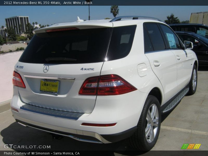 Arctic White / Black 2012 Mercedes-Benz ML 350 4Matic