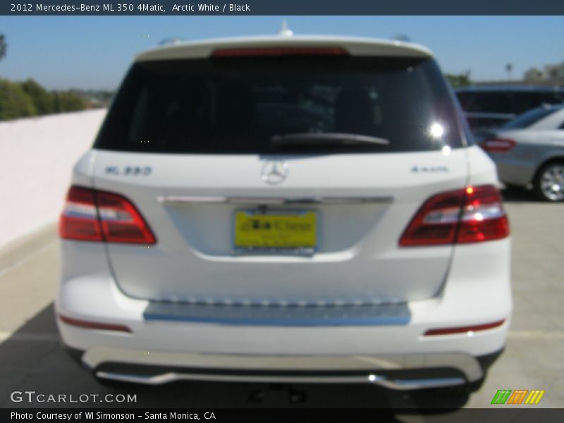 Arctic White / Black 2012 Mercedes-Benz ML 350 4Matic