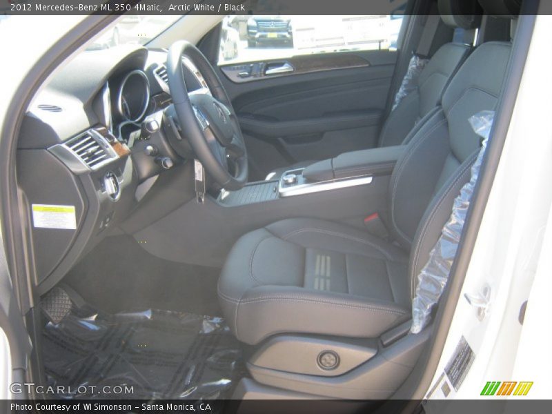 Arctic White / Black 2012 Mercedes-Benz ML 350 4Matic