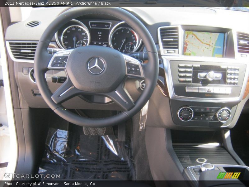 Arctic White / Black 2012 Mercedes-Benz ML 350 4Matic