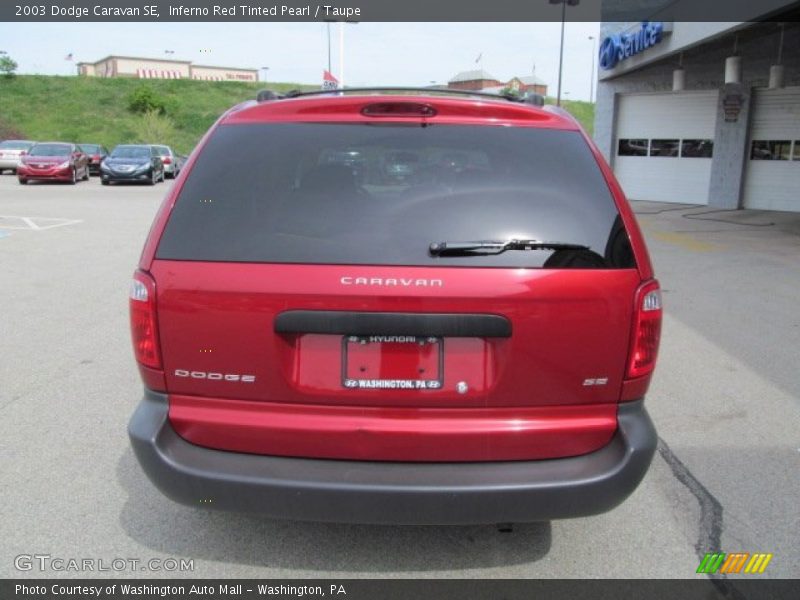 Inferno Red Tinted Pearl / Taupe 2003 Dodge Caravan SE
