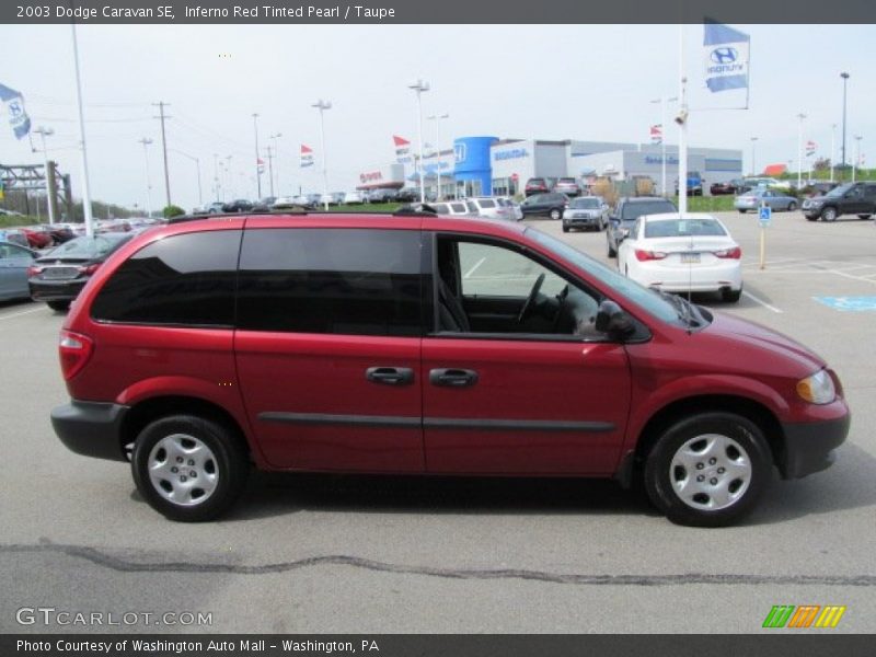 Inferno Red Tinted Pearl / Taupe 2003 Dodge Caravan SE