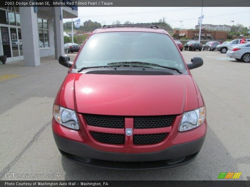 Inferno Red Tinted Pearl / Taupe 2003 Dodge Caravan SE