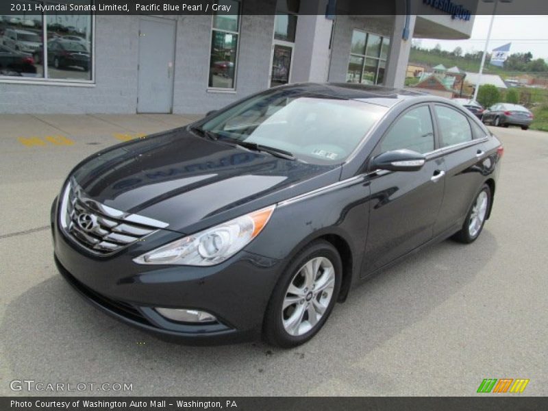 Pacific Blue Pearl / Gray 2011 Hyundai Sonata Limited