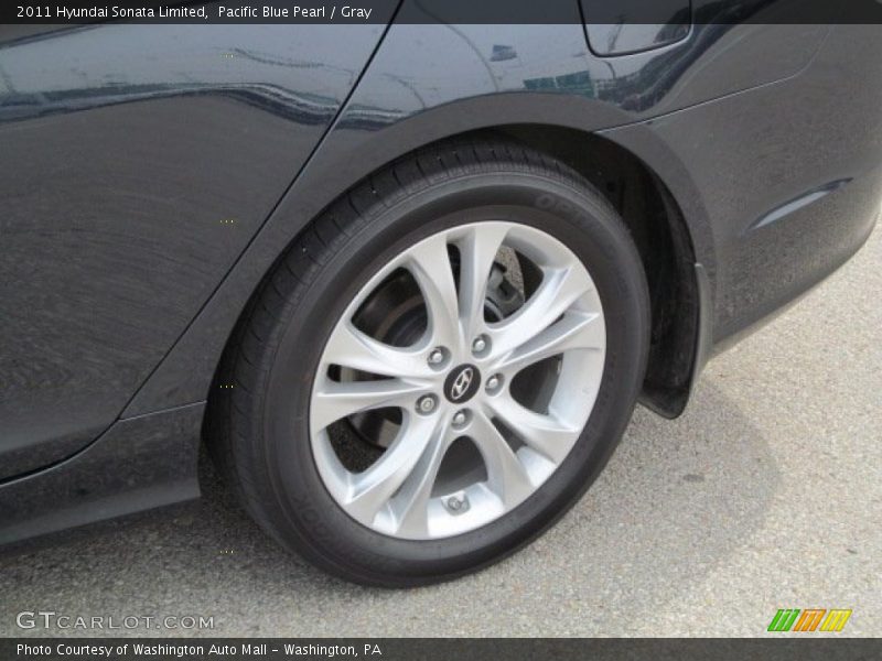 Pacific Blue Pearl / Gray 2011 Hyundai Sonata Limited