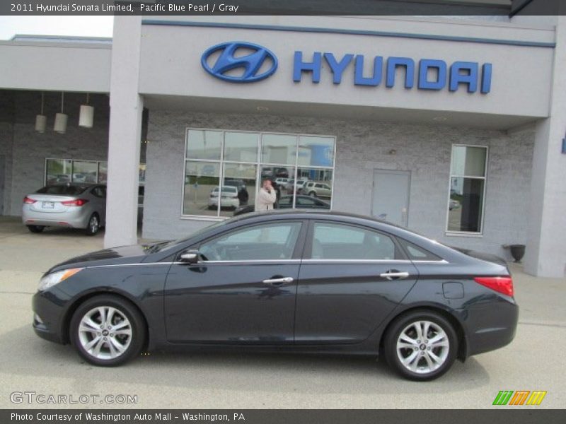 Pacific Blue Pearl / Gray 2011 Hyundai Sonata Limited