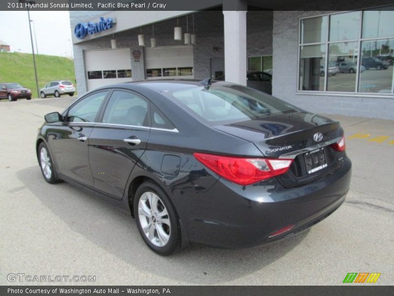 Pacific Blue Pearl / Gray 2011 Hyundai Sonata Limited
