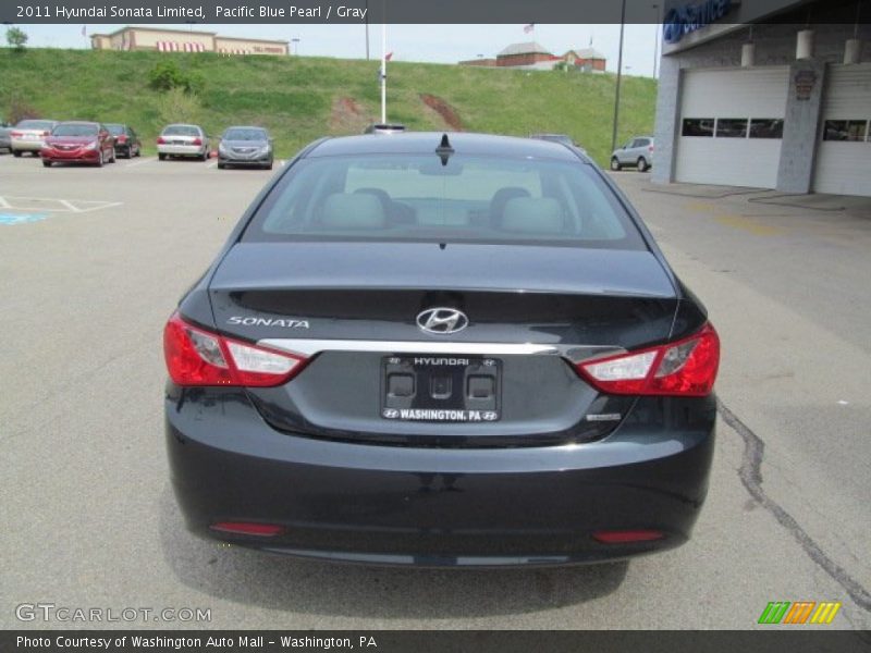 Pacific Blue Pearl / Gray 2011 Hyundai Sonata Limited