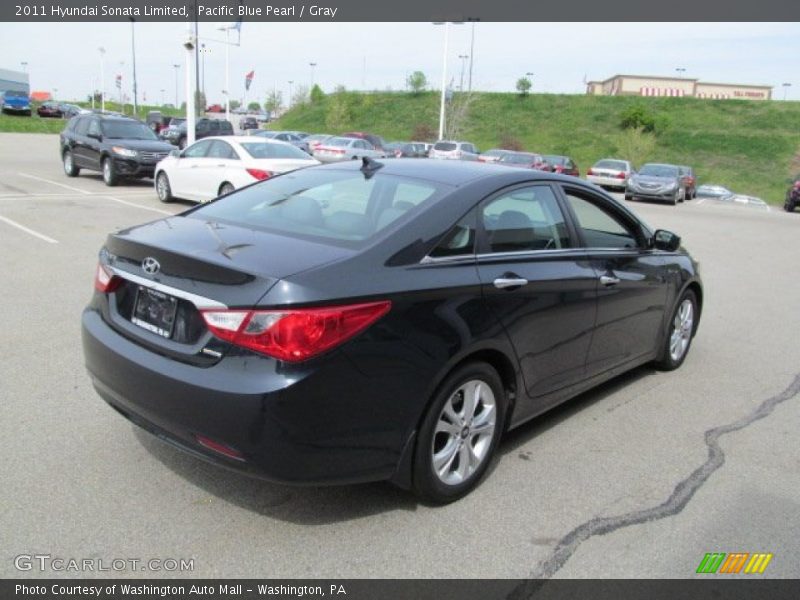 Pacific Blue Pearl / Gray 2011 Hyundai Sonata Limited