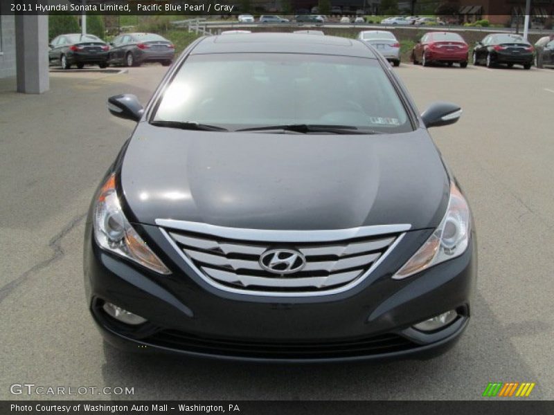 Pacific Blue Pearl / Gray 2011 Hyundai Sonata Limited
