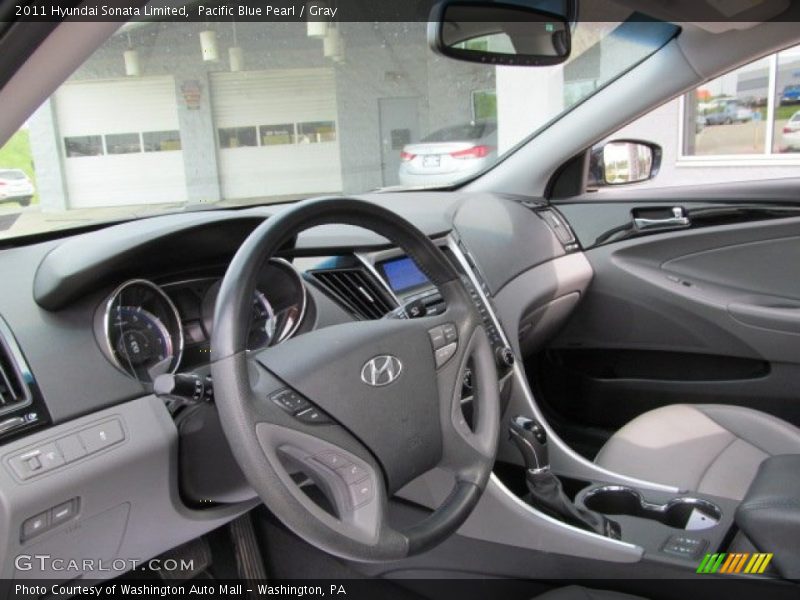 Pacific Blue Pearl / Gray 2011 Hyundai Sonata Limited
