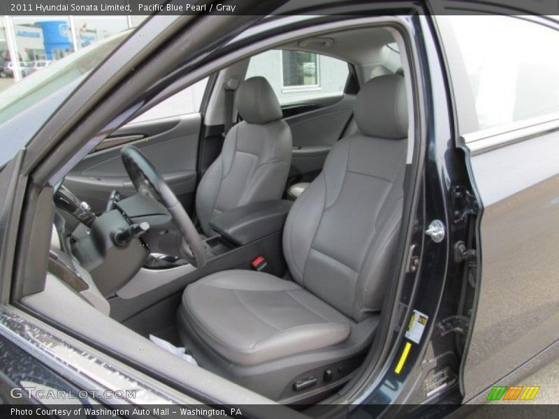 Pacific Blue Pearl / Gray 2011 Hyundai Sonata Limited
