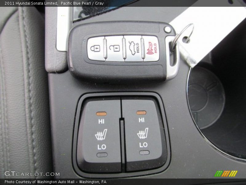 Pacific Blue Pearl / Gray 2011 Hyundai Sonata Limited