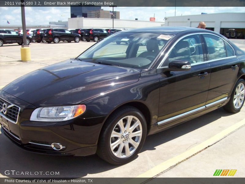 Ember Black Metallic / Sandstone Beige 2011 Volvo S80 3.2