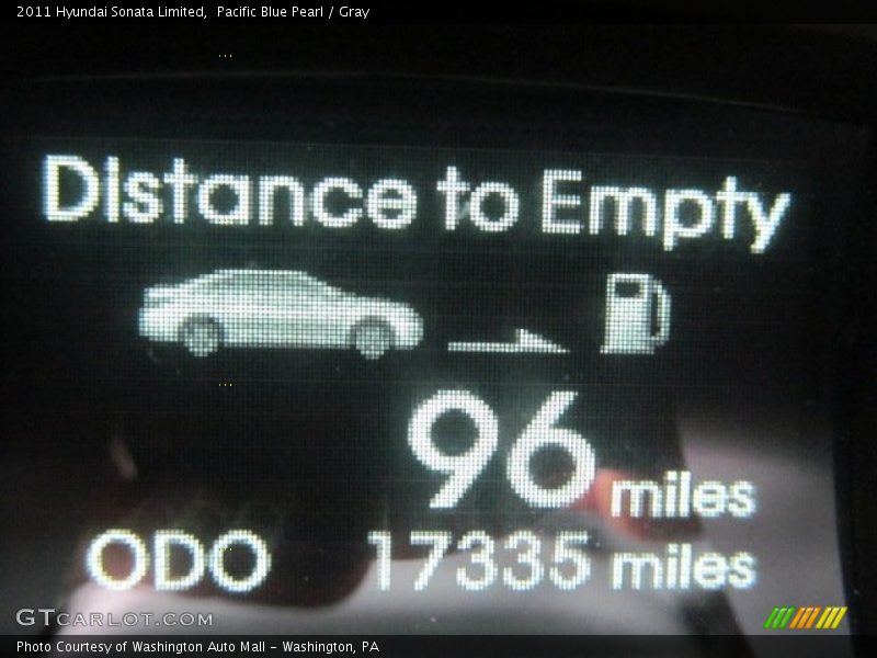 Pacific Blue Pearl / Gray 2011 Hyundai Sonata Limited
