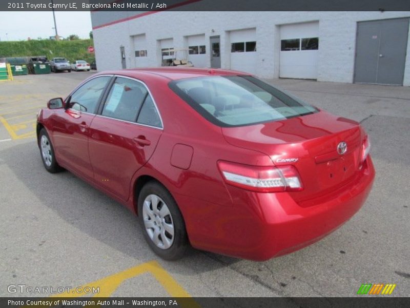 Barcelona Red Metallic / Ash 2011 Toyota Camry LE