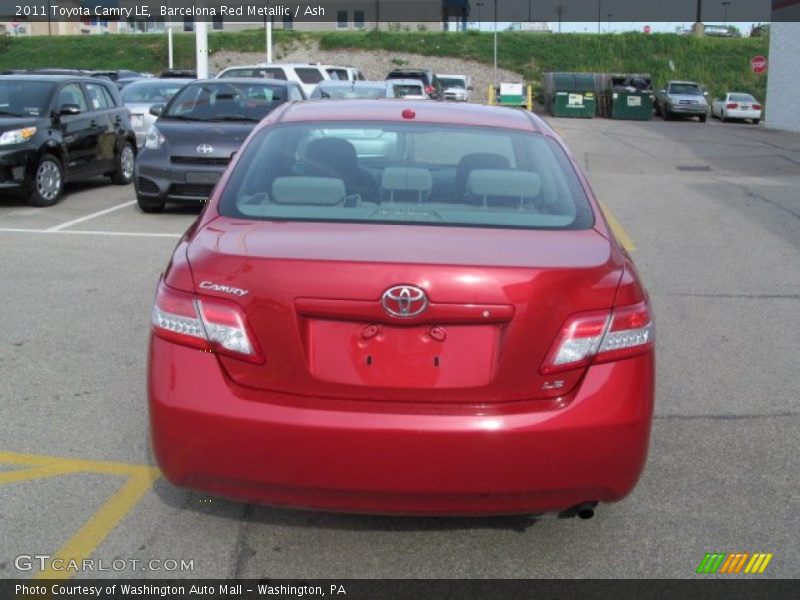 Barcelona Red Metallic / Ash 2011 Toyota Camry LE