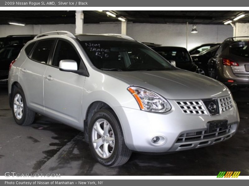 Silver Ice / Black 2009 Nissan Rogue SL AWD