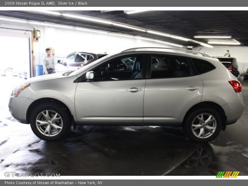 Silver Ice / Black 2009 Nissan Rogue SL AWD