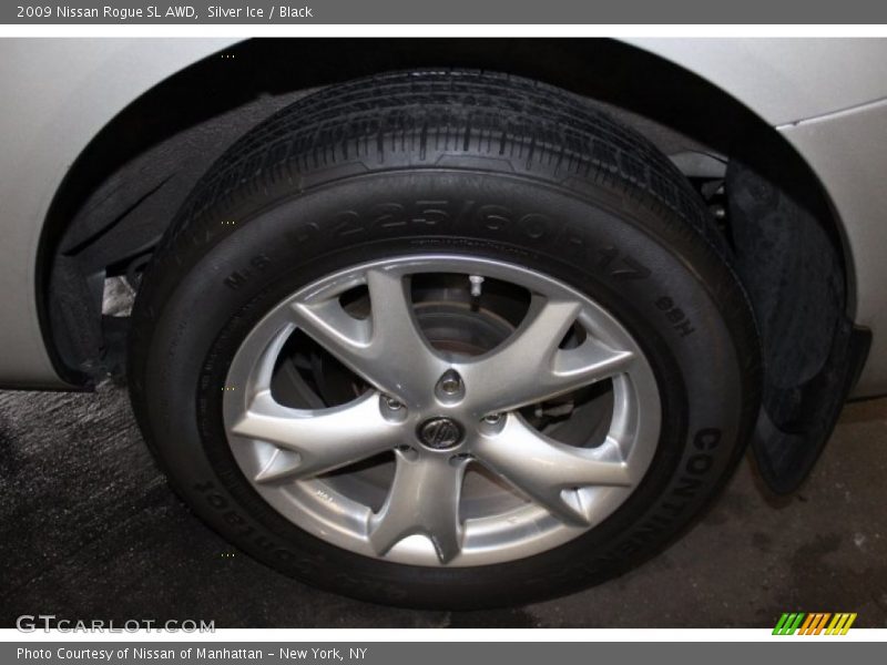 Silver Ice / Black 2009 Nissan Rogue SL AWD