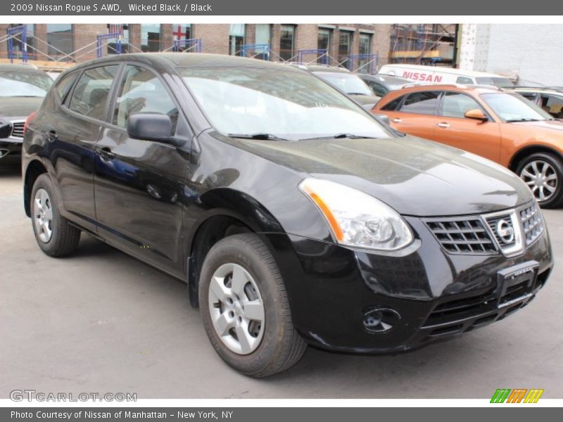 Wicked Black / Black 2009 Nissan Rogue S AWD