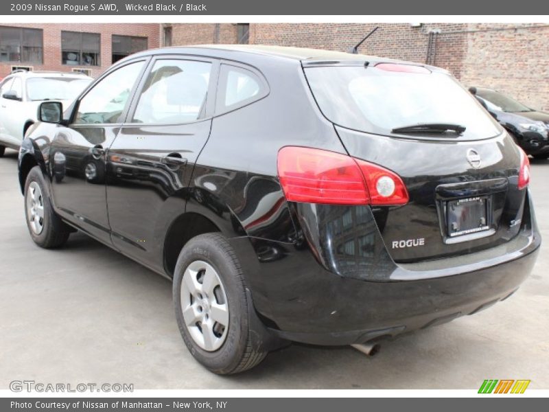 Wicked Black / Black 2009 Nissan Rogue S AWD